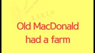 Old MacDonald Had A Farm Lyrics Only [upl. by Aihtnys]