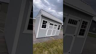 10x14 Cottage Shed Portable building Gray SheShed Shed Shak reels tour smallbusiness [upl. by Olim]