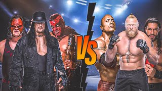 Kane and undertaker and boogeyman vs the rock and brock lesnar and roman regins tah team match [upl. by Oneil840]