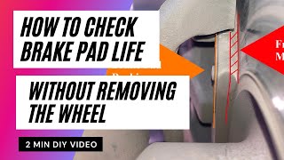 How to Check The Thickness Life Left In Your Brake Pads WITHOUT Removing the Wheel  Girlie Garage [upl. by Cyndi]