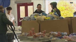 St Vincent de Paul assembling meal boxes ahead of Thanksgiving [upl. by Jeunesse403]