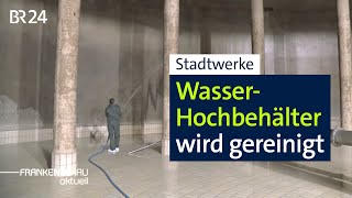 Trinkwasserversorgung Reinigung von riesigen Hochbehältern  BR24 [upl. by Nura]