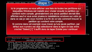 Réinitialiser le mot de passe windows perdu xpvista78 [upl. by Millar]