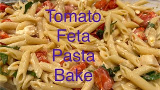 Tomato Feta Pasta Bake  Vegetarian [upl. by Ahseikan]