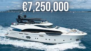 Touring a €7250000 Monte Carlo Yachts 96 [upl. by Aerised650]