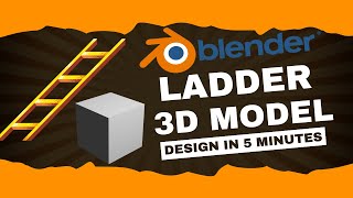 Blender Tutorial  Design a 3D Ladder  Array Modifier  English [upl. by Elfont302]