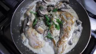 CHURRASCOS DE POLLO AL CREMA DE CHAMPIS [upl. by Zysk]