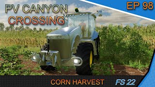 CORN HARVEST SETUP on PVCANYON  FARMING SIMULATOR 22 [upl. by Boaten]