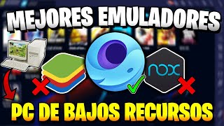 ✅7 MEJORES EMULADORES Android para PC de BAJOS RECURSOS 👉SIN LAG 12 GB RAM 🎮Juegos 60FPS🚀 2023 [upl. by Brunhilda]