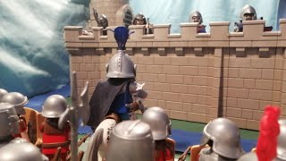 Playmobil Knights  The siege of falcon castle  Playmobil Stop motion [upl. by Eiggem360]