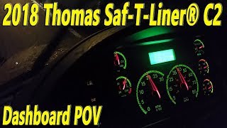 Driving 2018 Thomas SafTLiner® C2  Dashboard POV BUS 1718 [upl. by Leirol53]