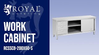 Work Cabinet Royal Catering RCSSCB200X60S  Product presentation 10011672 [upl. by Patrice]