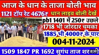 4 नवंबर 2024 रायसेन धान मंडी भाव  Raisen  dhaan  1509  farming vlog  basmati dhan price today [upl. by Esdnil]