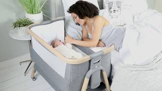 How to fold CoZee Bedside Crib  Tutti Bambini  Kaliedy bedside newborn newbornsleep [upl. by Ennairac769]