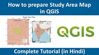 QGIS making a Map  How to prepare study area map in QGIS  Create map layout in QGIS [upl. by Neibart]