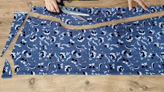 👗Very Easy Just cut 1 meter of fabric in 5 minutes sew in 10 minutes ✂️ [upl. by Sine]