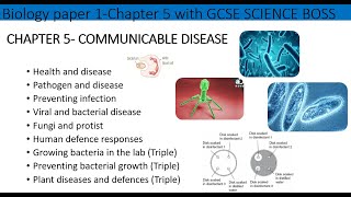 Biology paper 1 B5AQA Communicable Diseases Full chapter revision for GCSE in 35 mins Grade 49 [upl. by Tnias]