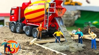 BRUDER TRUCK Construction Company Cement mixer Mercedes Benz [upl. by Eelir]