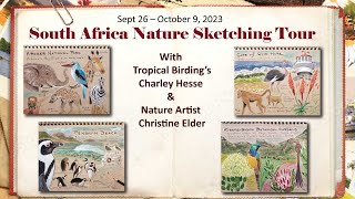 Nature Sketching Tour of South Africa with Christine Elder [upl. by Afnin528]