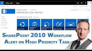 SharePoint High Prio Task Alert 2010 Workflow [upl. by Aiciram]