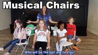 Learn Musical Chairs Game Song for Children Kids Playing Musical Chairs  Kids Game [upl. by Deehahs287]