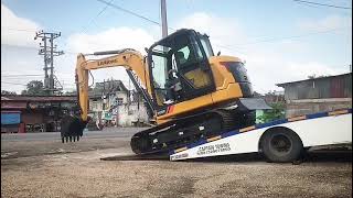 Mini excavator Liugong 906F baru turun dari towing keren nih [upl. by Eelyrehc]