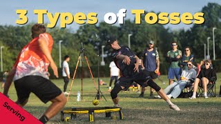 The 3 Types of Tosses  How to Become a Better Server  How to Serve in Roundnet Spikeball [upl. by Eelrahc]