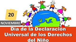 ⭐ Día de la Declaración Universal de los Derechos del Niño 📘aulamedia [upl. by Atiuqnahs78]