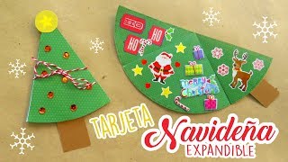 6 TARJETAS PARA REGALAR EN NAVIDAD  PINITO NAVIDEÑO EXPANDIBLE🎄 [upl. by Kenney103]