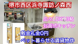 ＃堺市西区 賃貸物件 【敷金礼金0円】RT諏訪ノ森西駅徒歩10分【LDK125帖】【ペット飼育可】室内新築物件みたいな賃貸物件 [upl. by Chien616]