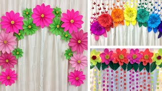 3 EASY PAPER FLOWERS DECORATION IDEAS FOR ANY OCCASION AT HOME [upl. by Leann]