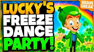 Luckys Freeze Dance Party St Patricks Day Brain Break  Games For Kids  Just Dance  GoNoodle [upl. by Kcirde]