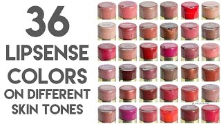 36 CloseUp LipSense Colors on Different Skin Tones and Hair Colors by SeneGence [upl. by Sinylg]