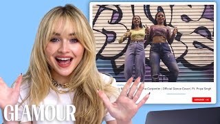 Sabrina Carpenter Watches Fan Covers on YouTube amp TikTok  Glamour [upl. by Anne-Marie]