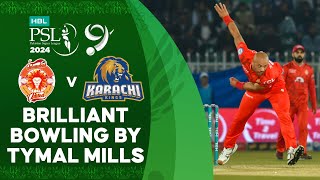 Brilliant Bowling By Tymal Mills  Islamabad United vs Karachi Kings  Match 24  HBL PSL 9  M1Z2U [upl. by Griseldis]