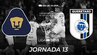 Resumen y Goles  Pumas vs Querétaro l  Liga BBVA MX  Apertura 2022  Jornada 13 [upl. by Beverly]