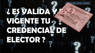 Como ver vigencia y validez en la pagina del INE México de tu credencial de elector en linea [upl. by Etan394]