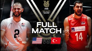 🇺🇸 USA vs 🇹🇷 TUR  Paris 2024 Olympic Qualification Tournament  Full Match  Volleyball [upl. by Notsuj]