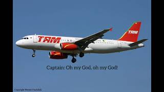 CVR With Subtitles  TAM 3054  Runway excursion due to pilot error 17 July 2007 [upl. by Lowrance]