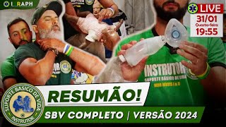 LIVE  RESUMÃO do curso SBV Completo versão 2024 [upl. by Atnad]