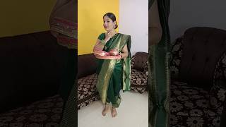 Nauvari saree look nauvarisaree karwachauthlook shorts viral [upl. by Airtap]