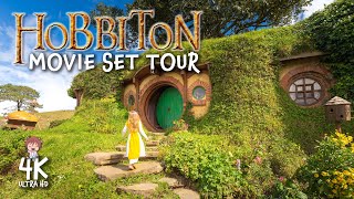 HOBBITON Movie Set  Bagshot Row 4K Walking Tour [upl. by Hgieliak385]