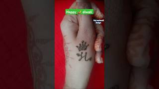 Happy🪔diwaliH🌹 letter tattoo mehndi designyoutubeindiamehndidesignshortsmehnditrendingshorts [upl. by Benzel]