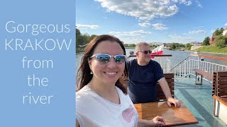 Gorgeous KRAKOW as seen from the Vistula river on a paddle boat [upl. by Willman]