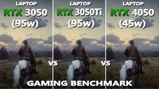 RTX 3050 95w vs 3050Ti 95w vs 4050 45w Gaming Benchmark Test  Which one is Better [upl. by Retla387]