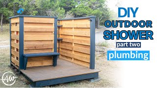 Get Hot and Cold Water to an Outdoor Shower  Part 2  DIY Plumbing [upl. by Angelico]