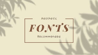 Aesthetic Fonts dafont Minimalist  retro  popular  underrated  video editing must haves [upl. by Stalk]