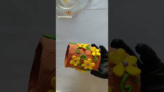 Table organizer pen holder craft with clay ✨🌿🌼 shorts viralvideo plzsubscribemychannel [upl. by Narayan101]