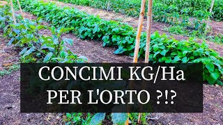 Orto Decifrare dosi Concimi Fertirrigazione in KGHa [upl. by Ennaeiluj610]