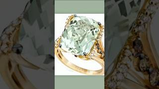 Le Vian Mint Quartz white amp Chocolate Diamond Ring in 14K Gold shorts short diamondring levian [upl. by Ettenad]